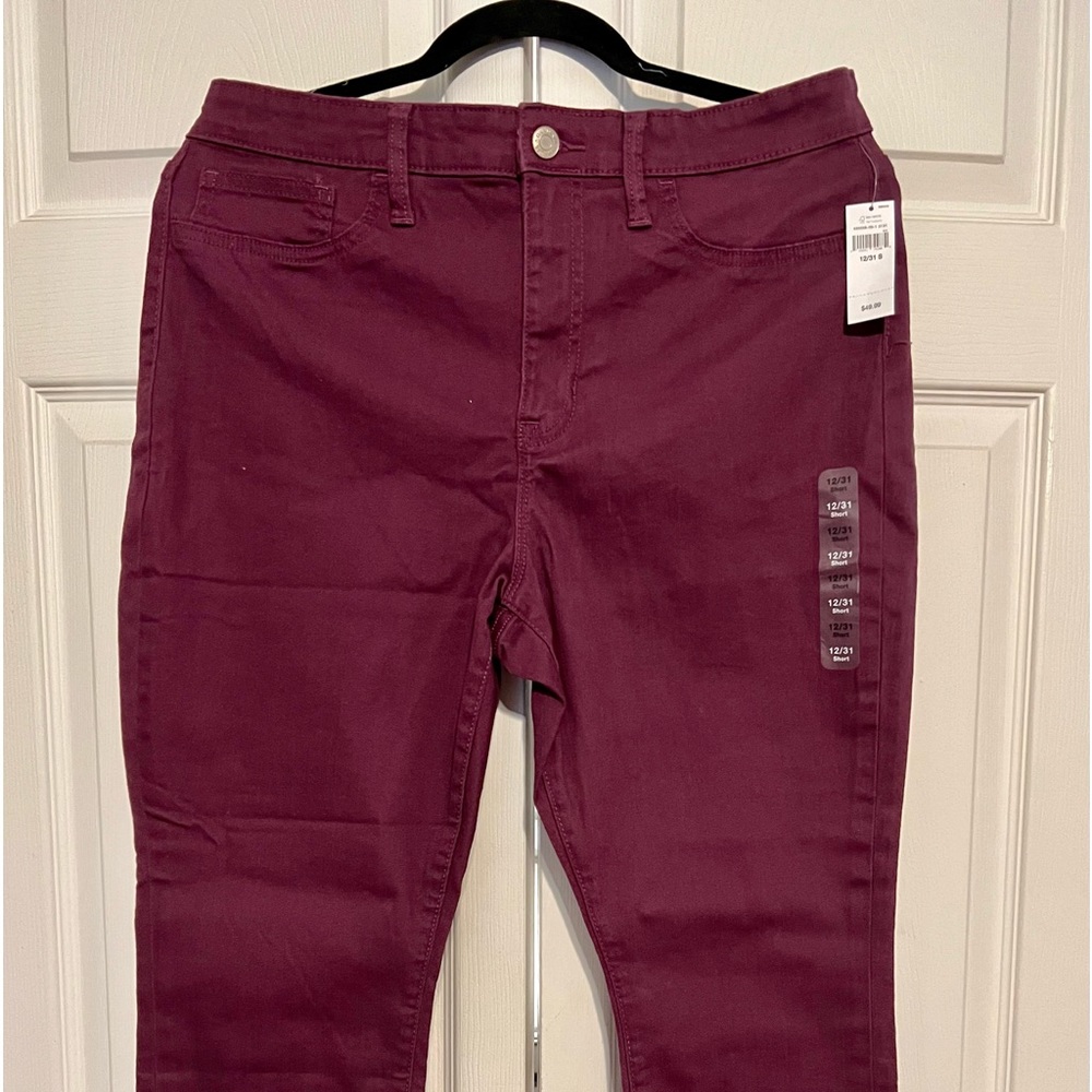 NWT-Burgundy high rise Gap Jeans-never worn-I waited too long to return them.